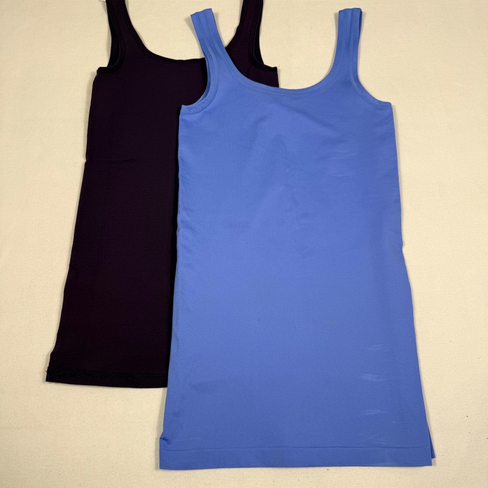 Theory Tank Top Set P/S Blue Purple Seamless Scoop Stretch Layering Tops Yoga